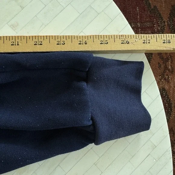 Vintage 80s Pony Full Zip Collar Sportswear Track Jacket size Large Navy Gray - Picture 7 of 7